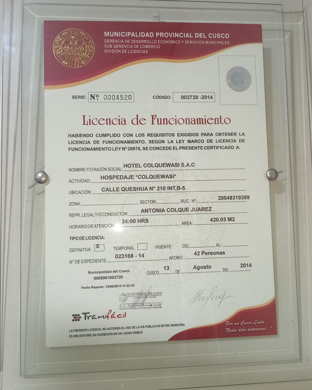 Licencia de Funcionamiento